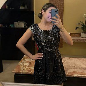 Black Sequin Dress New